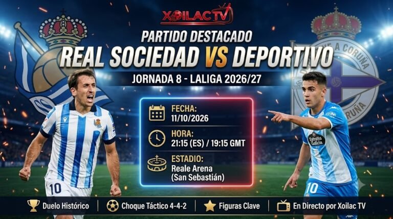 Nhận định soi kèo Real Sociedad vs Deportivo vòng 8 La Liga 2026/27 chi tiết tại Xoilac TV
